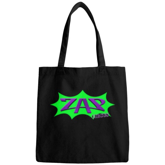 Discover zap circus bust out logo Bags