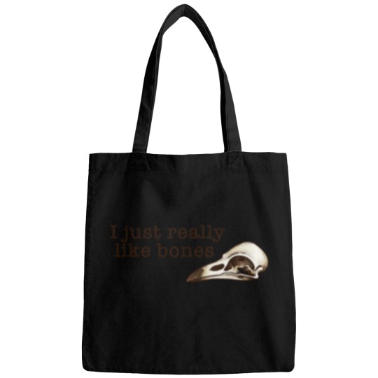 Discover I just really like bones - Vulture Culture Bird Skull Raven Skull Taxidermy Green Witch Vintage Witc Bags