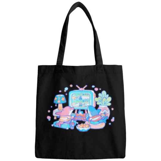 Discover Shark vs Dolphin Active T-Shirt Bags