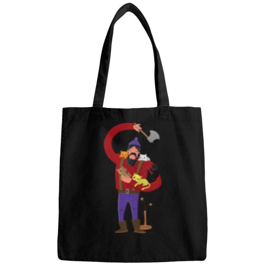 Discover Lumberjack With Cute Kitten Companions 4713 Bags