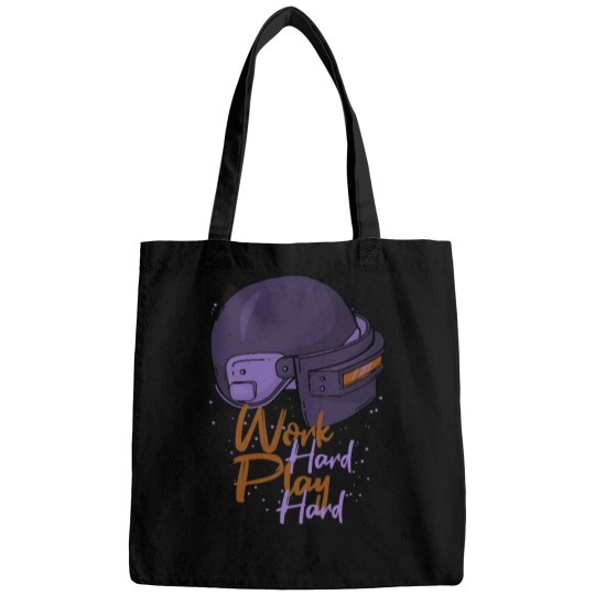Discover Work hard play Bags