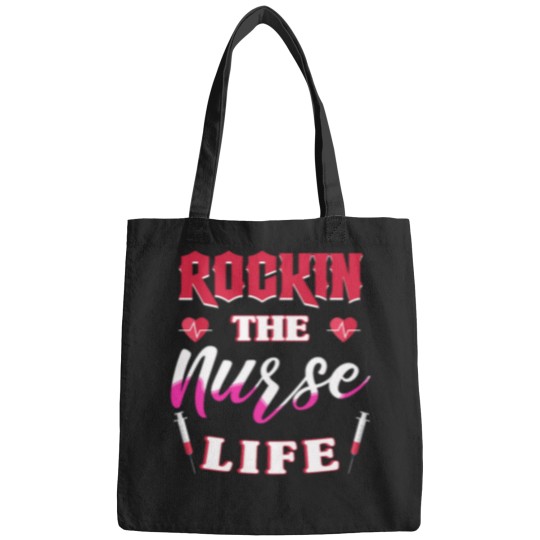Discover Rockin' The Nurse Life - Chemistry Pun memes Bags