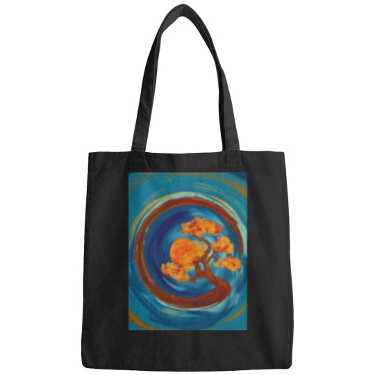 Discover Enso Zen circles and Bonsai Tree - impasto Bags