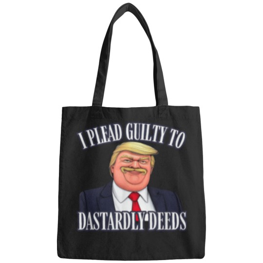 Discover Dastardly Deeds Funny Trump Cartoon Style Graphic Bags
