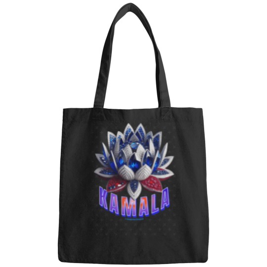 Discover SUDD0184 DemocratDesigns Kamala Harris Saphire Blue Lotus Patriotic USA for Democrats Bags