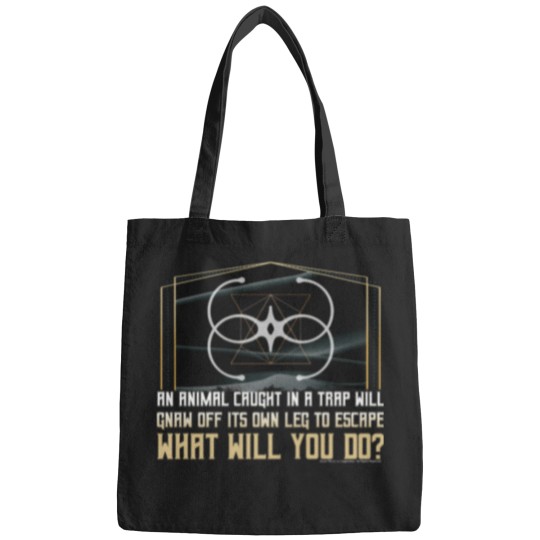 Discover An animal caught in a trap… Quote-Bene Gesserit Pain Box-Reverend Mother Bags