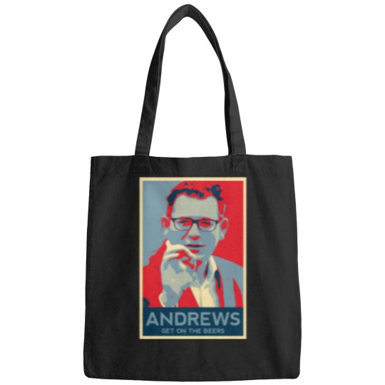 Discover Daniel Andrews Get On The Beers Artwork Bags