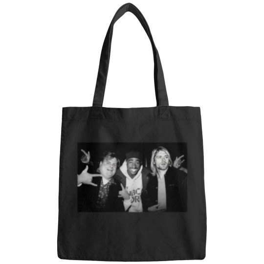 Discover Chris Farley Kurt Cobain Tupac Unisex Bags