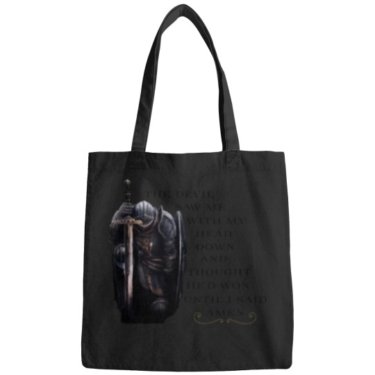 Discover A praying Knight Bags