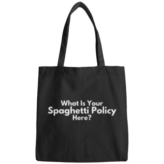 Discover Spaghetti Policy Always Funny T-Shirt Gift For Sunny Fans T-Shirt Bags