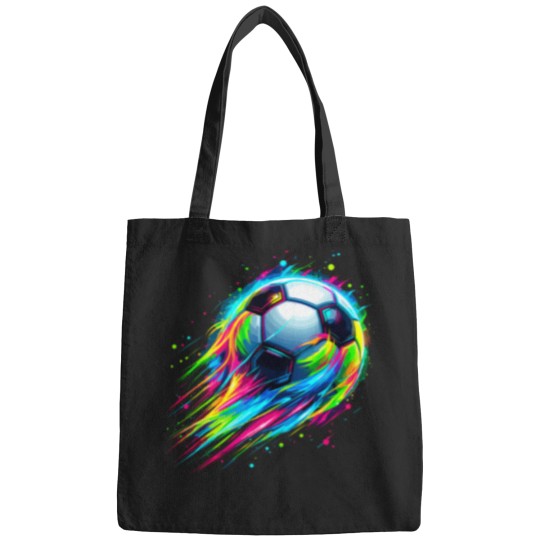 Discover Soccer Colorful Tie Dye Soccer Ball T-Shirt Bags