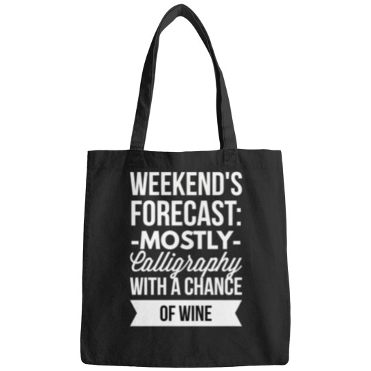 Discover Mostly Calligraphy T-Shirt Bags