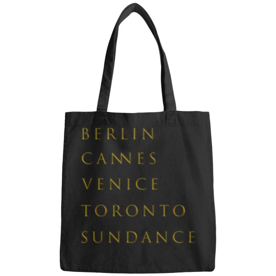 Discover Berlin Venice Cannes Toronto Sundance Festival Film Movies T-Shirt The Queen as Ziggy Stardust Bags