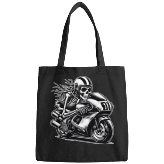 Discover Skeleton Dark Motorcycle Racing Byker Racing Car Naascar Moto Gps Chopper Ogirdor Bags