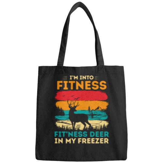 Discover I'm into fitness - Fit'ness deer in my freezer - vintages retro Bags