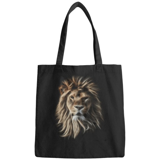 Discover wild lion fractal 1 Bags