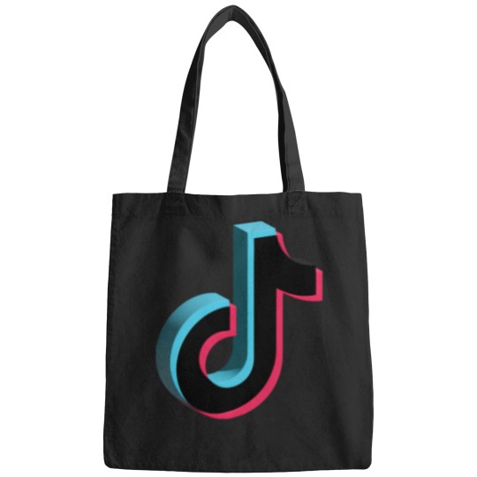 Discover Tiktok 3D Logo T-Shirt Bags