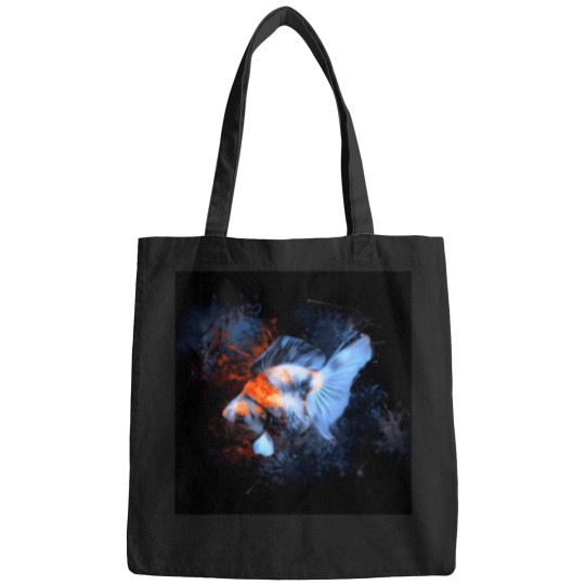 Discover A Glowing Ryukin Goldfish Portrait T-Shirt Bags