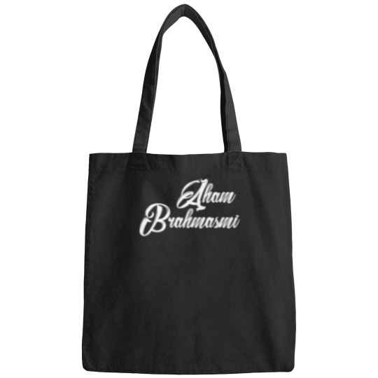 Discover aham brahmasmi white Bags