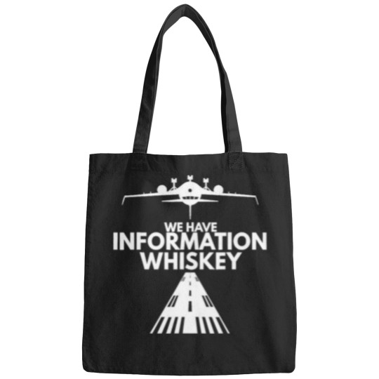 Discover Information-Whiskey-T-Shirt---Funny-Pilot-Aviation-Shirts-(1) Bags