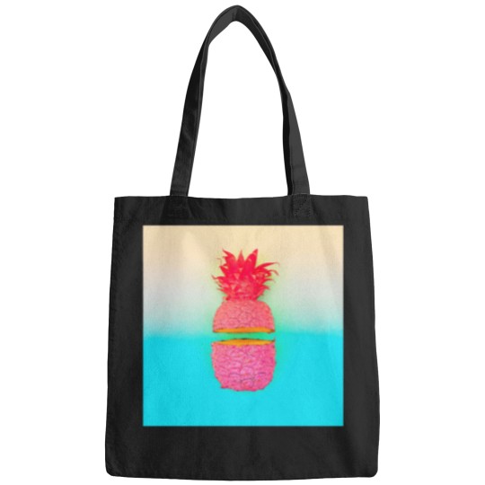 Discover Neons pop art pink and blue pineapples Bags