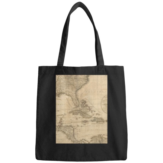 Discover vintages Map of the Carribbean and Gulfs of Mexico Bags