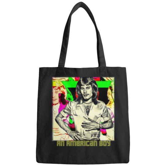 Discover An-American-Boy-(Modern-Art-Cartoon) T-Shirt Bags