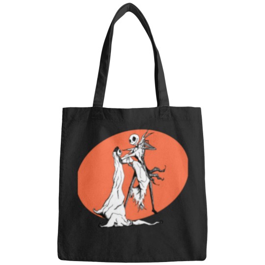 Discover Dancing-Lantern-Jack-With-Bride T-Shirt Bags