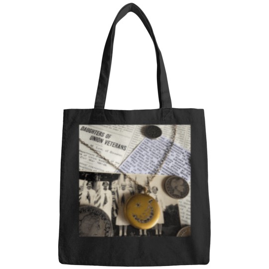 Discover Vintage Antique Photos And Coins T-Shirt Bags