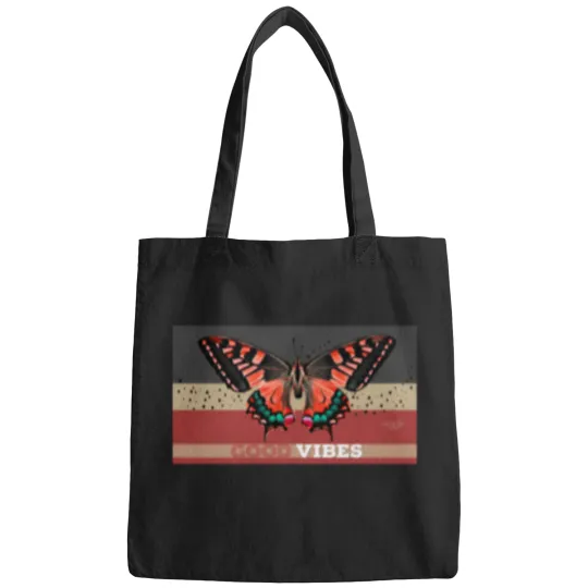Discover Good-Vibes-Red-Earth-Butterfly T-Shirt Bags
