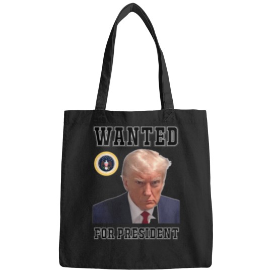 Discover Trump-Wanted-For-President-Maga-2024 T-Shirt Bags