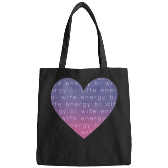 Discover Bi wife energy heart white Bags