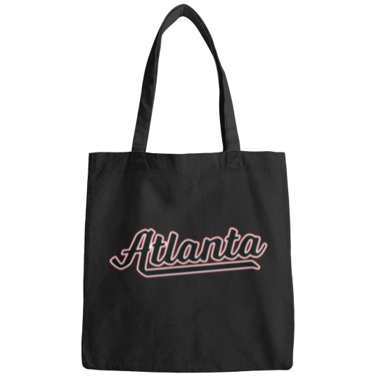 Discover Atlantas GA Retro Sports Script Logo Navy -1 Bags