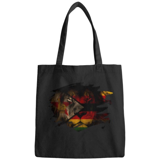 Discover Zimbabwe Lion Flag Bags