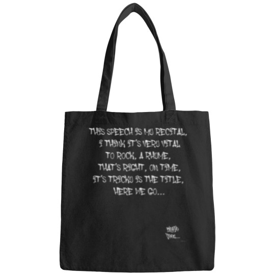 Discover Old School Rap Hip Hop Merch It'S Tricky Quote 80'S Dmc T-Shirt Bags
