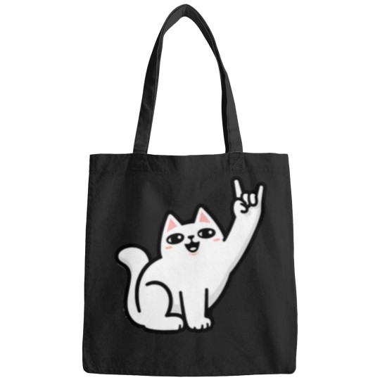 Discover Rock-On-Cat T-Shirt Bags