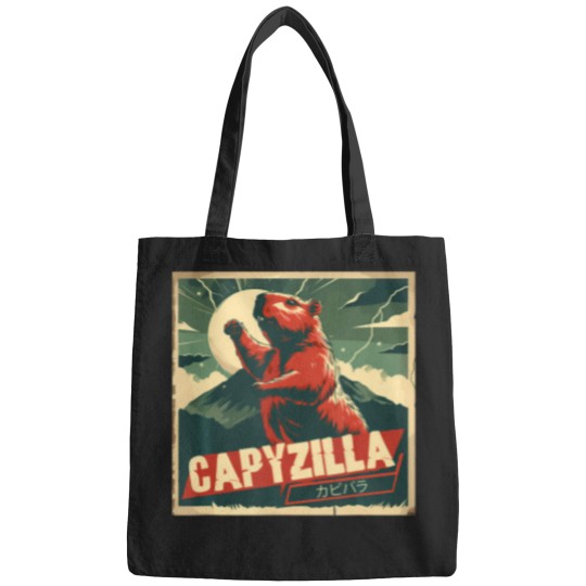 Discover Capybara Funny Capybara Rodent Capyzilla Funny Bags
