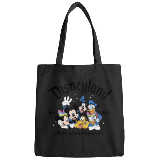 Discover Disneyyland 70th Anniversary Bags, Castle Platinum Celebration 1955-2025 Bags