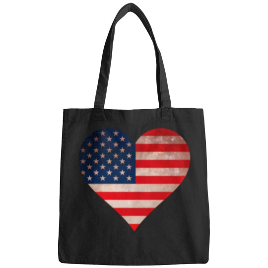 Discover Grunt-Usa-Flag-Heart-Patriotic-American-Flag-Worn-Flag-Pullover-Hoodie T-Shirt Bags