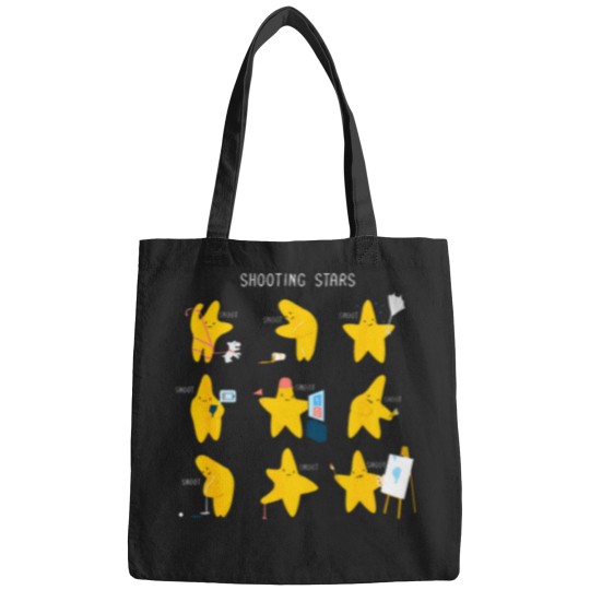 Discover Shooting-Stars-Funny-Apparel-T-Shirt Bags