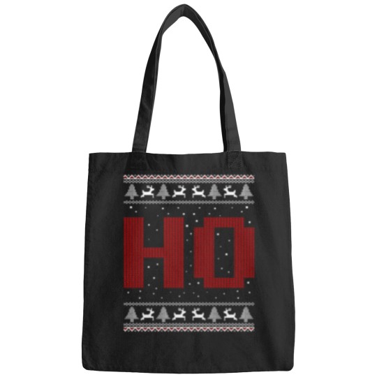Discover Where My Ho'S At Ho Matching Couple Santa Ugly Christmas Bags