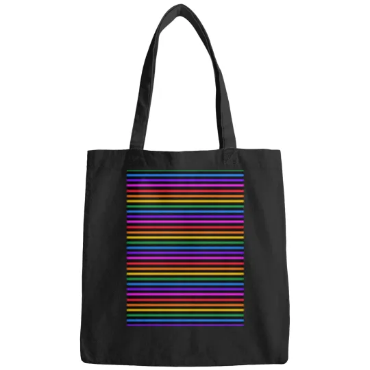 Discover Blacks and rainbows stripes - horizontal  -1 Bags