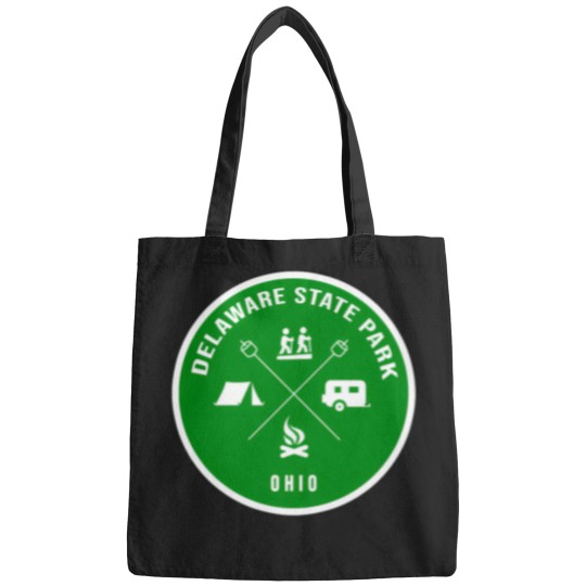 Discover Delaware State Park Ohio Heraldic Logo Bags