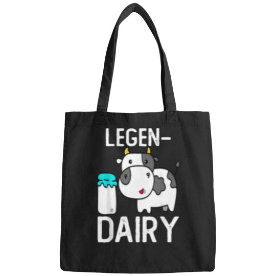 Discover Legendairy-Cute-Cow-Milk-Joke-Legen-Dairy-Cow-Milk-Legendary-T-Shirt Bags