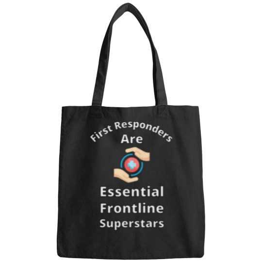 Discover First-Responders-Are-Essential-Frontline-Superstars-Active-T-Shirt Bags