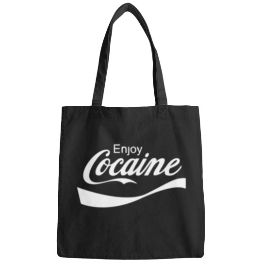 Discover Enjoy Cocaine T-Shirt Bags