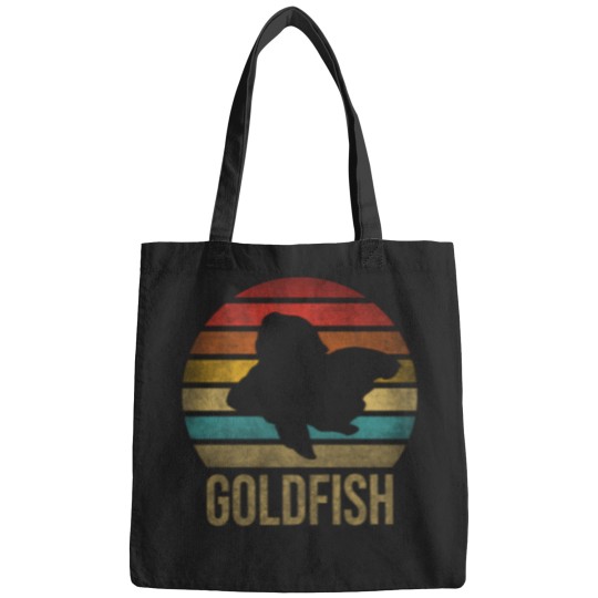 Discover Gold Fish Goldie Goldfish Retro Sunset Bags