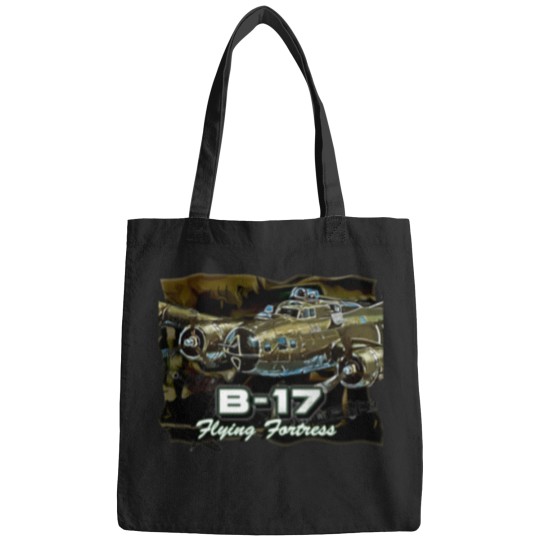 Discover B-17 Flying Fortress Heavy Us Air Force Bomber Aircraft (1) T-Shirt Bags
