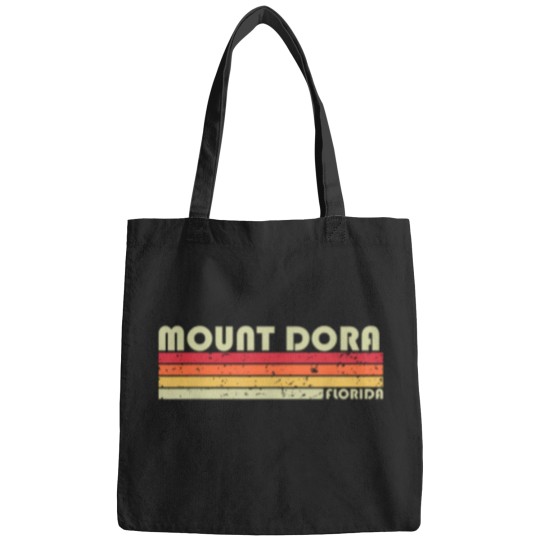 Discover Mount-Dora-Fl-Florida-Funny-City-Home-Roots-Gift-Retro-80S-T-Shirt Bags