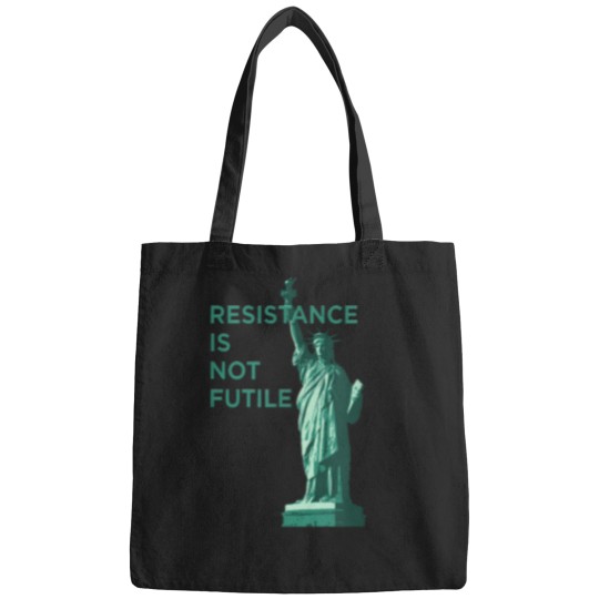 Discover Resistance-Is-Not-Futile-Graphic-T-Shirt-T-Shirt Bags